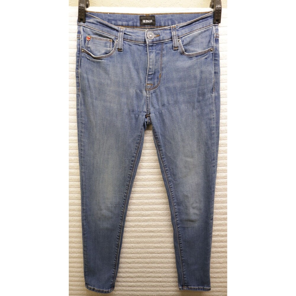 Hudson Jeans Womens Size 26 Natalie Skinny Ankle Stretch Denim Medium FLAW